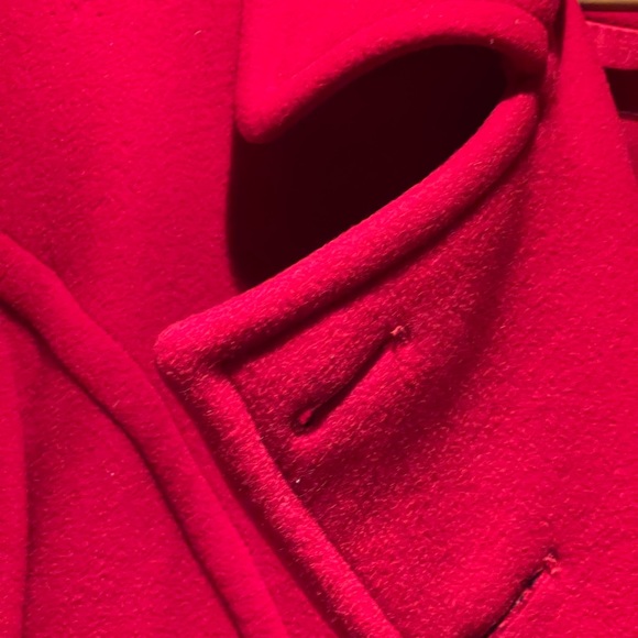 Long Red Cashmere Coat - Picture 3 of 11